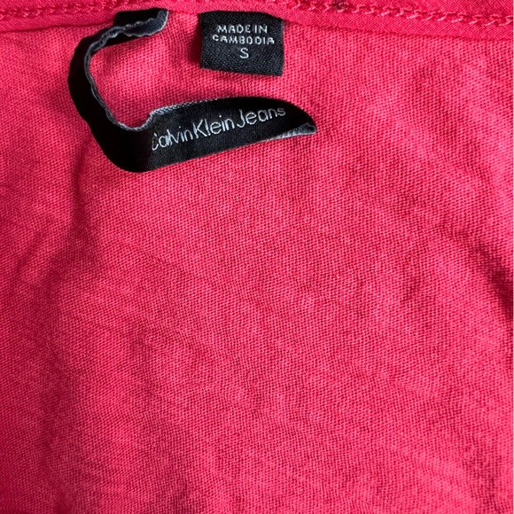 Calvin Klein Jeans sleeveless tank top red/ Orange size small - Picture 4 of 7